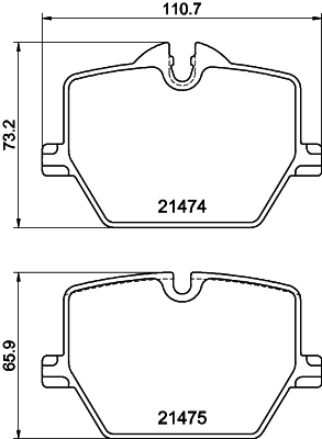 HELLA Bremseklodser 8db355040601 for TOYOTA