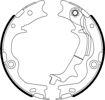 TEXTAR Bremsebakkesæt, parkeringsbremse 91078300 for HYUNDAI KIA