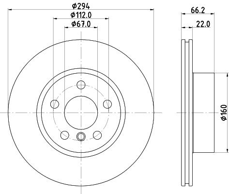DON Bremseskive pcd22052 294mm 22mm for BMW
