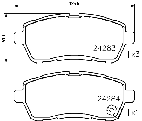 DON Bremseklodser pcp1954 for MAZDA