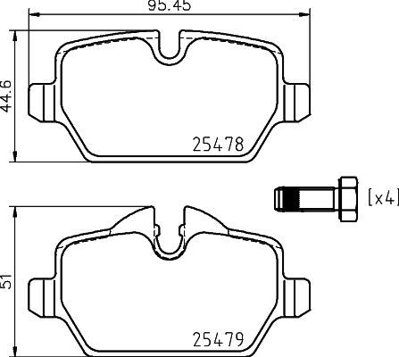 DON Bremseklodser pcp1410 for MINI