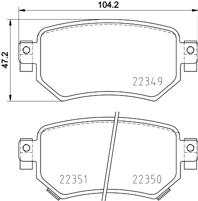 HELLA Bremseklodser 8db355025561 for MAZDA MAZDA (FAW)