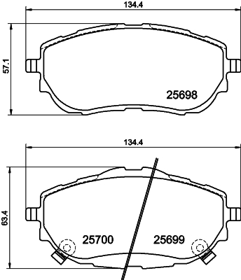 HELLA Bremseklodser 8db355020281 for TOYOTA