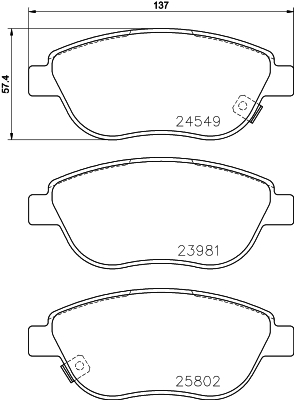 DON Bremseklodser pcp1391 for OPEL FIAT GENERAL MOTORS