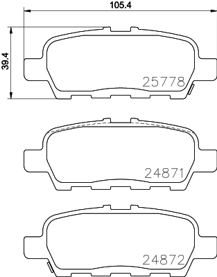 DON Bremseklodser pcp1123 for NISSAN SUZUKI INFINITI SAMSUNG MITSUBISHI RENAULT