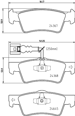 HELLA Bremseklodser 8db355025761 for VW