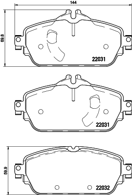 DON Bremseklodser pcp1869 for MERCEDES-BENZ MERCEDES-BENZ (BBDC)