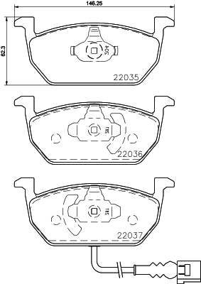 DON Bremseklodser pcp1206 for AUDI VW SEAT