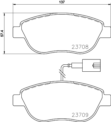DON Bremseklodser pcp1224 for PEUGEOT OPEL ABARTH FIAT GENERAL MOTORS