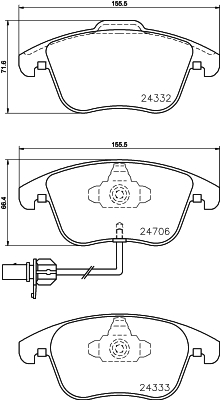 DON Bremseklodser pcp1127 for AUDI (FAW) VW AUDI SKODA