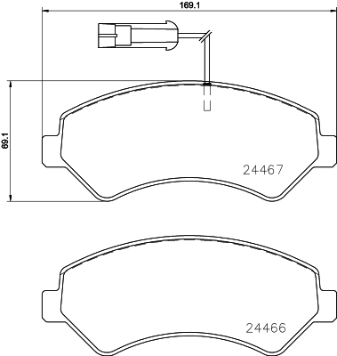 DON Bremseklodser pcp1707 for FIAT RAM
