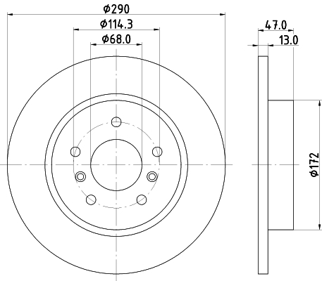 DON Bremseskive pcd18822 290mm 13mm for NISSAN RENAULT