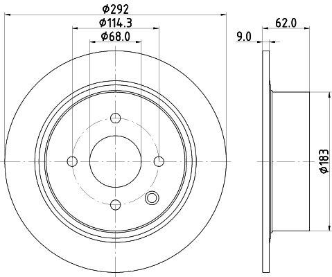 DON Bremseskive pcd16102 292mm 9mm for NISSAN HONDA (DONGFENG)