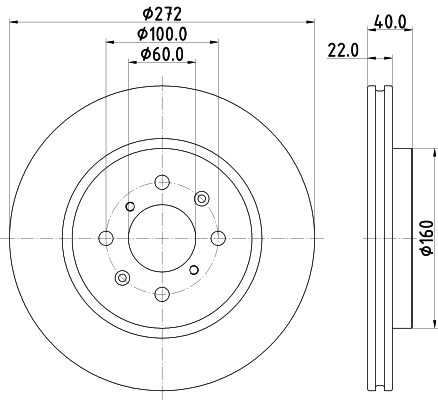 DON Bremseskive pcd15922 272mm 22mm for SUZUKI