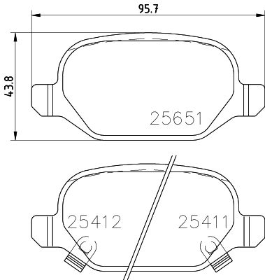 HELLA Bremseklodser 8db355020751 for FERRARI FIAT