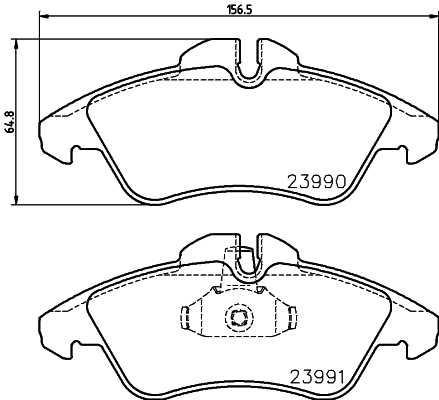DON Bremseklodser pcp1644 for MERCEDES-BENZ VW