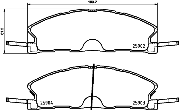 HELLA Bremseklodser 8db355025071 for FORD USA LINCOLN