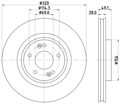 DON Bremseskive pcd21191 320mm 28mm for HYUNDAI