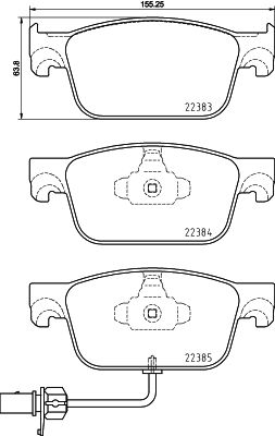 HELLA Bremseklodser 8db355024951 for AUDI VW AUDI (FAW)