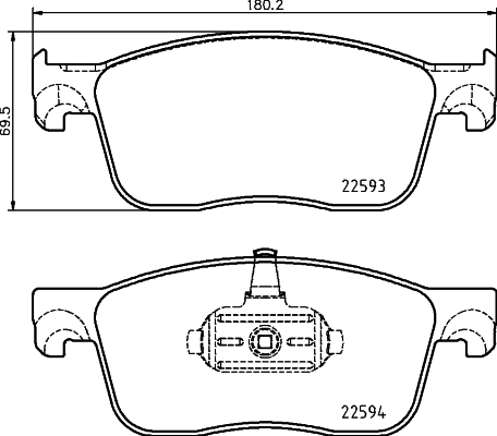 HELLA Bremseklodser 8db355031541 for FIAT PEUGEOT TOYOTA