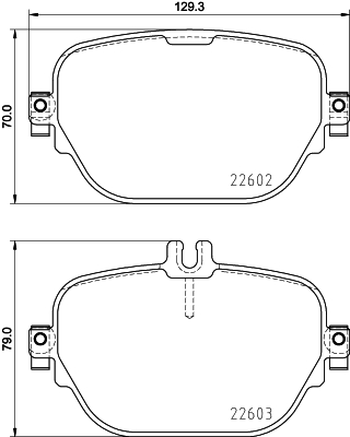 HELLA Bremseklodser 8db355031711 for MERCEDES-BENZ