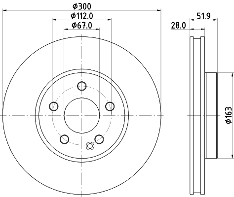 DON Bremseskive pcd21882 300mm 28mm for MERCEDES-BENZ