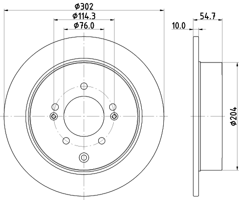 DON Bremseskive pcd23052 302mm 10mm for KIA