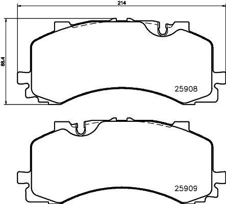 HELLA Bremseklodser 8db355036471 for AUDI VW
