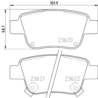 DON Bremseklodser pcp1076 for TOYOTA