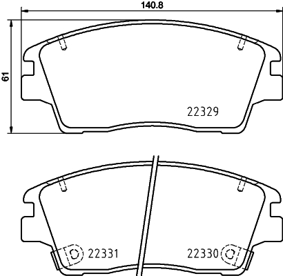 DON Bremseklodser pcp1892 for KIA HYUNDAI