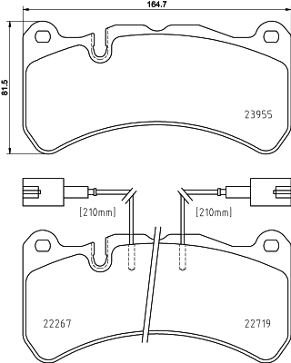 HELLA Bremseklodser 8db355036481 for ALFA ROMEO FIAT