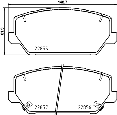 DON Bremseklodser pcp1754 for HYUNDAI KIA