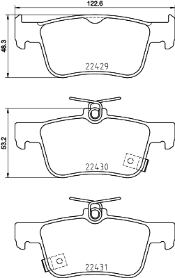 HELLA Bremseklodser 8db355025251 for HONDA ACURA