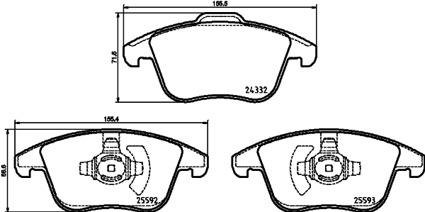 DON Bremseklodser pcp1721 for FORD