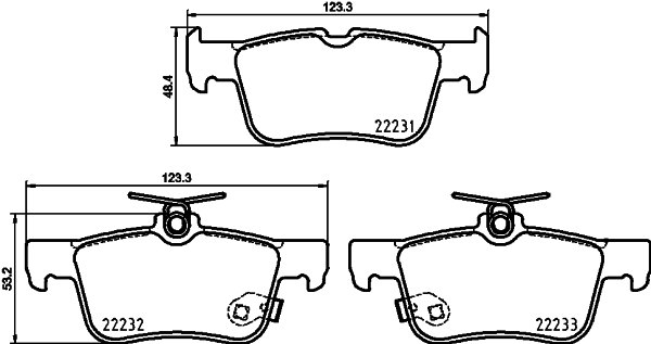 HELLA Bremseklodser 8db355037791 for FORD