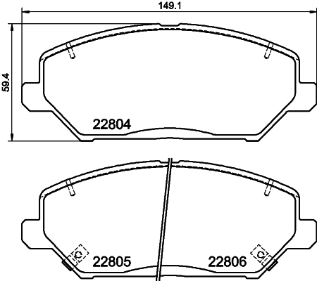 DON Bremseklodser pcp1725 for HYUNDAI