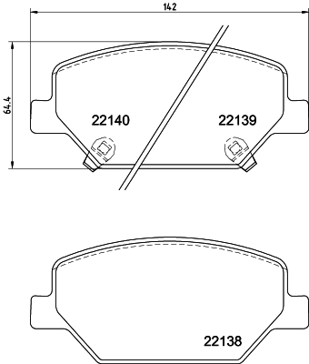 DON Bremseklodser pcp1786 for OPEL
