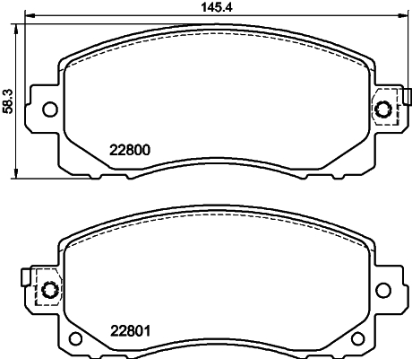 HELLA Bremseklodser 8db355039161 foraksel for SUBARU