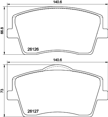 HELLA Bremseklodser 8db355039001 for VOLVO