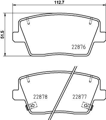HELLA Bremseklodser 8db355039431 for HYUNDAI