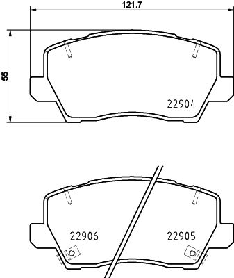 DON Bremseklodser pcp1800 for KIA