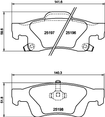 DON Bremseklodser pcp1822 for JEEP