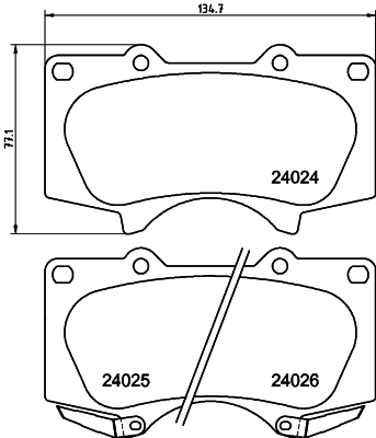 DON Bremseklodser pcp1122 for MITSUBISHI TOYOTA JAC