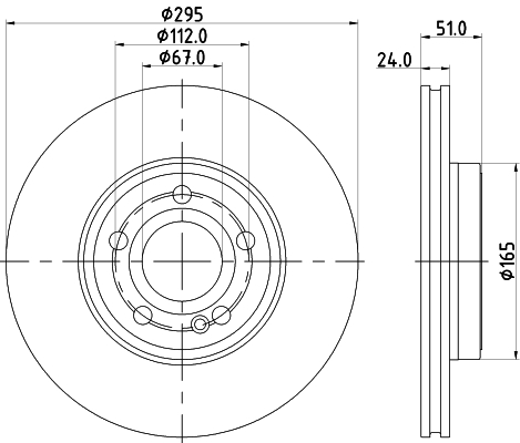 DON Bremseskive pcd20562 295mm 24mm for MERCEDES-BENZ