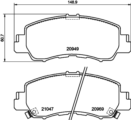 DON Bremseklodser pcp1842 for MITSUBISHI