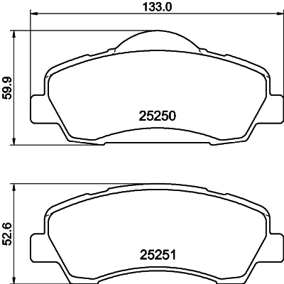HELLA Bremseklodser 8db355040561 for PEUGEOT