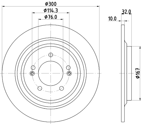 DON Bremseskive pcd22102 300mm 10mm for KIA