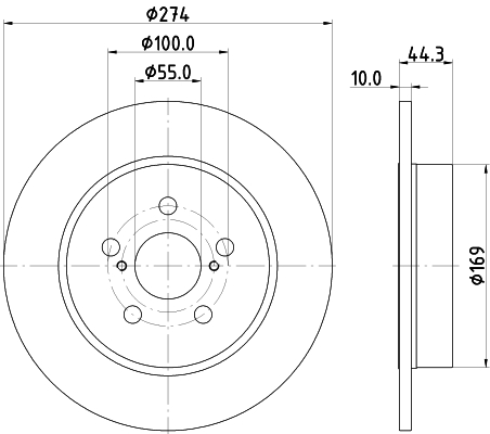 DON Bremseskive pcd22192 274mm 10mm for MAZDA TOYOTA