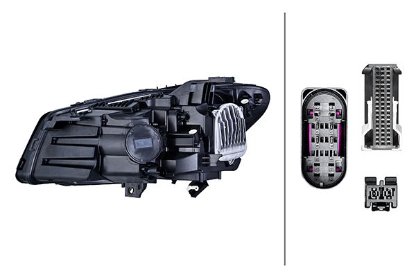 HELLA Forlygte 1EX 354 880-021 LED højre for MERCEDES-BENZ