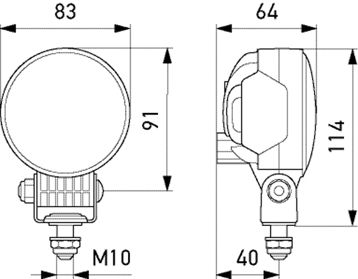 HELLA Arbejdsprojektør 1g0996776011 LED